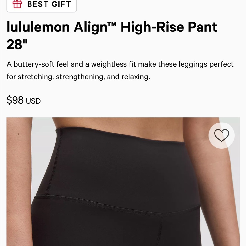 lululemon athletica Black High-Rise Leggings - size 4